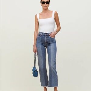 NWT REFORMATION NATOMA Reconstructed High Rise Straight Jeans